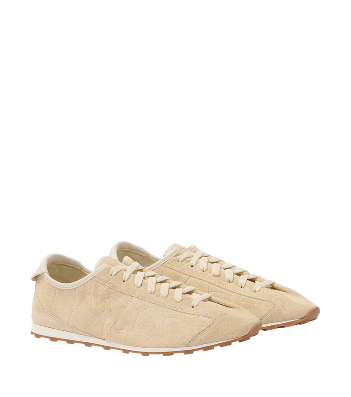 Photo: Jacquemus Tennis croc-effect suede sneakers