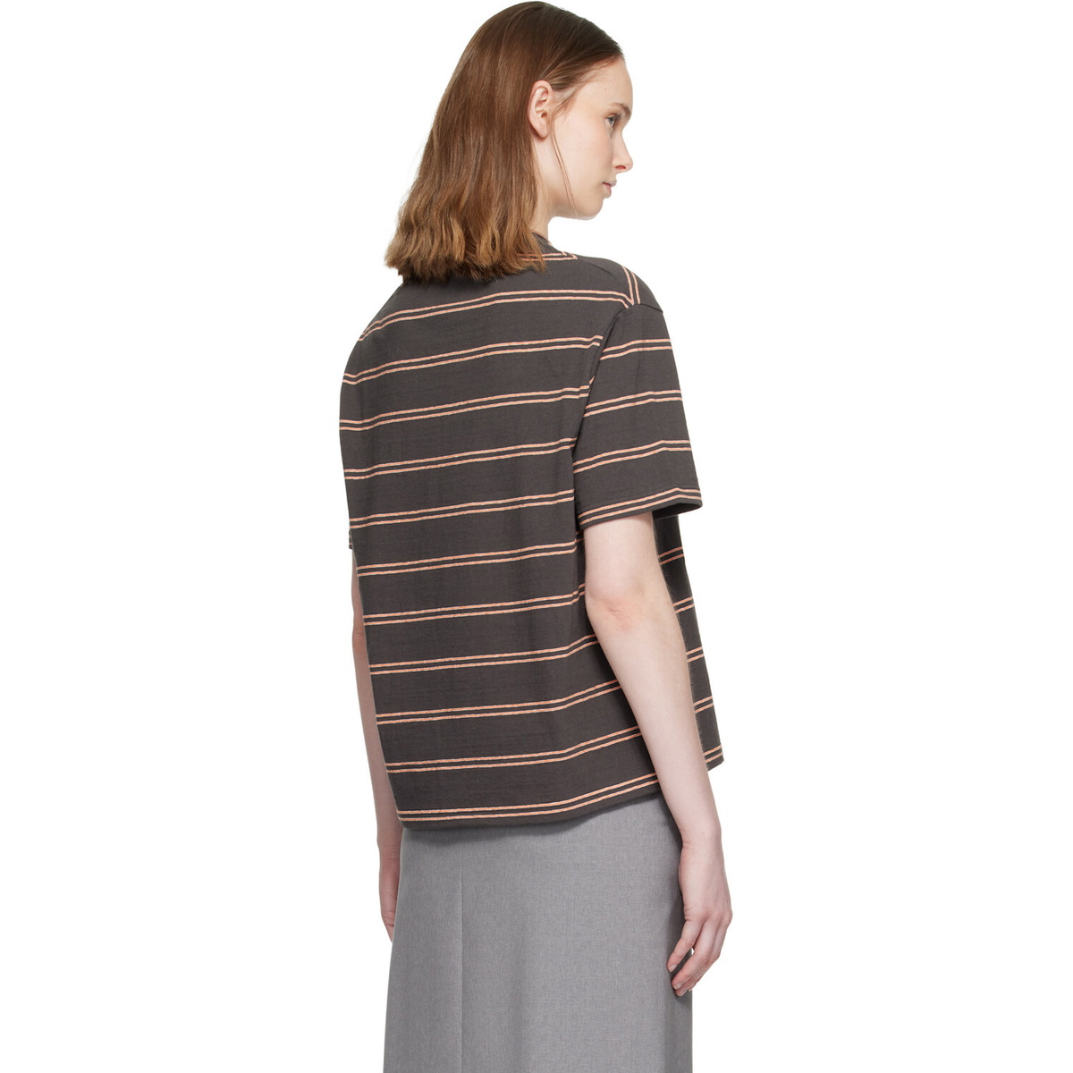 Jil Sander Brown Cotton Crew-Neck T-shirt