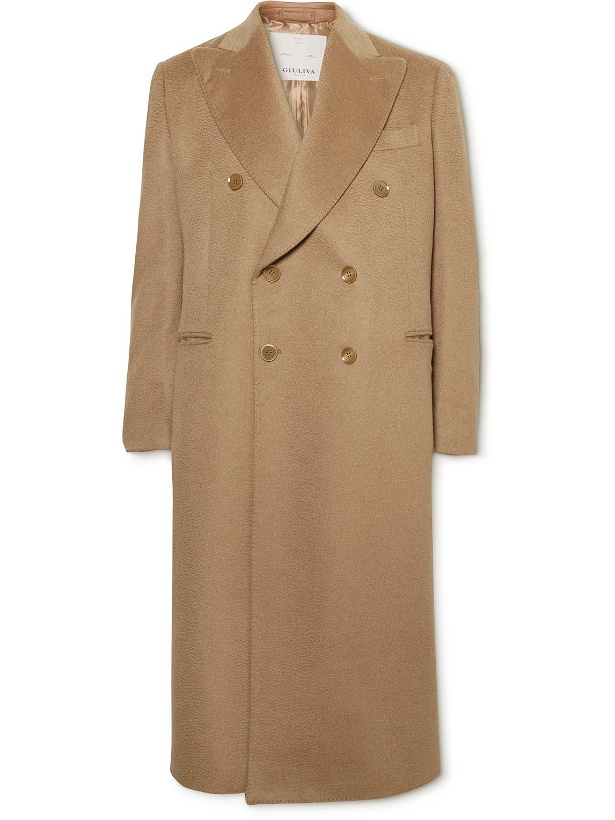 Photo: Giuliva Heritage - The Opera Oversized Double-Breasted Camel Hair Coat - Brown