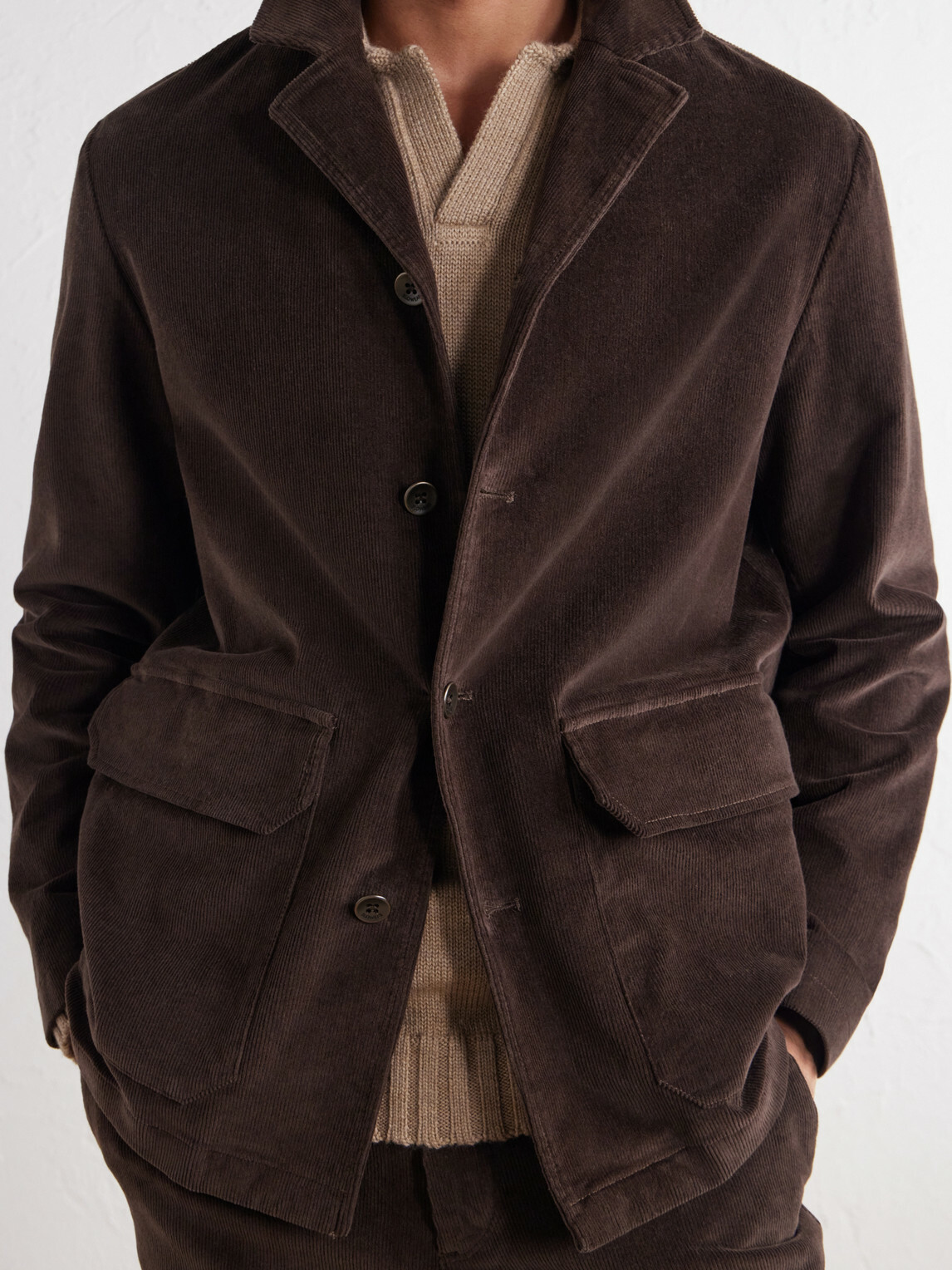 Slowear - Incotex Stretch-Cotton Corduroy Blouson Jacket - Brown