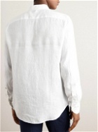 Incotex - Grandad-Collar Linen Shirt - White