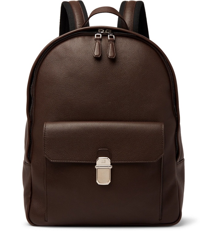 Photo: Dunhill - Belgrave Full-Grain Leather Backpack - Brown