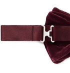 Giorgio Armani - Pre-Tied Velvet and Silk-Blend Satin Bow Tie - Burgundy