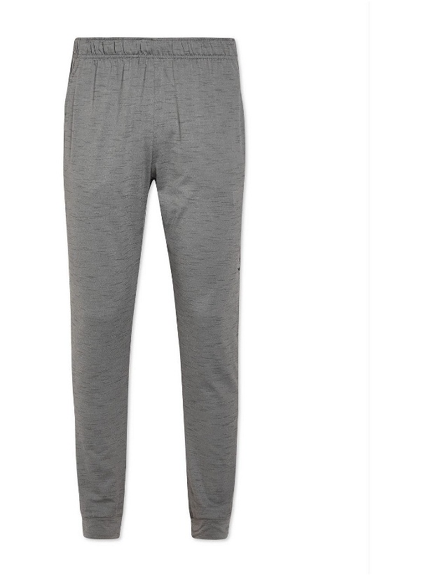 Photo: Nike Training - Slim-Fit Tapered Dri-FIT Recycled Jersey Training Sweatpants - Gray