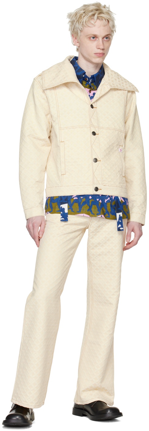 Charles Jeffrey Loverboy Off-White Golden Jeans