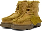 Burberry Yellow Shearling Creeper Boots