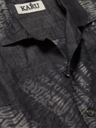 Karu Research - Camp-Collar Printed Silk Shirt - Multi