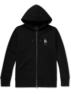 GIVENCHY - Embellished Cotton-Jersey Zip-Up Hoodie - Black - XS