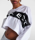 Y/Project Logo cotton jersey crop top