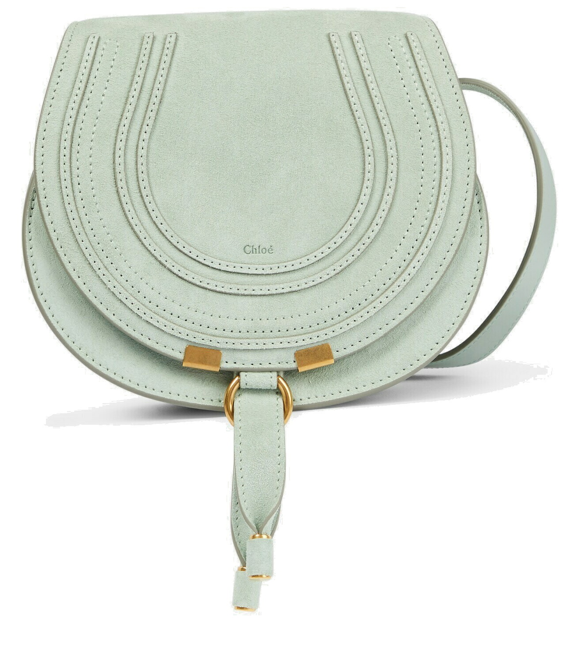 Small Suede Crossbody Bag with Bamboo Closure black main image 1