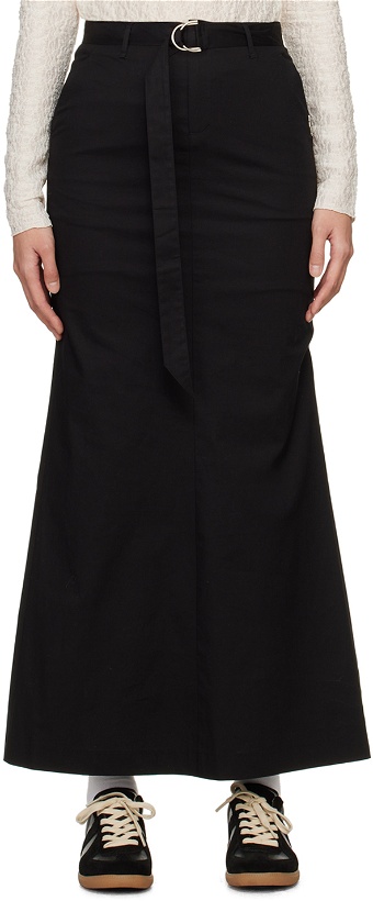Photo: lesugiatelier Black Belted Maxi Skirt