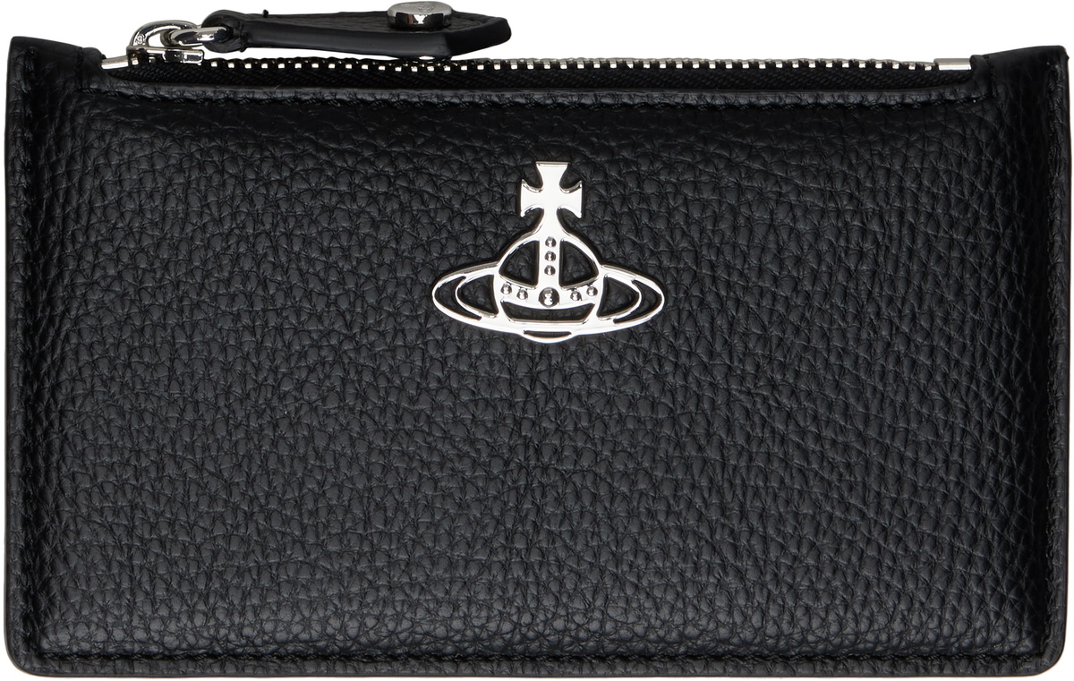 【Vivienne Westwood】Slim Flap Card Holder ★追跡可能★ Vivienne Westwood Black Flap Card Holder Vivienne Westwood