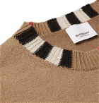 Burberry - Check-Trimmed Cashmere Sweater - Brown