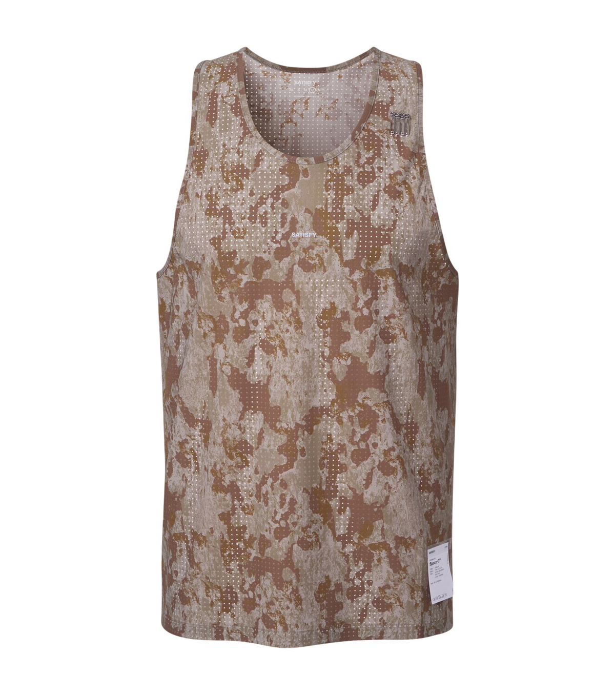 Satisfy Running Space-O Singlet Top Brown Mens Tank Top Satisfy