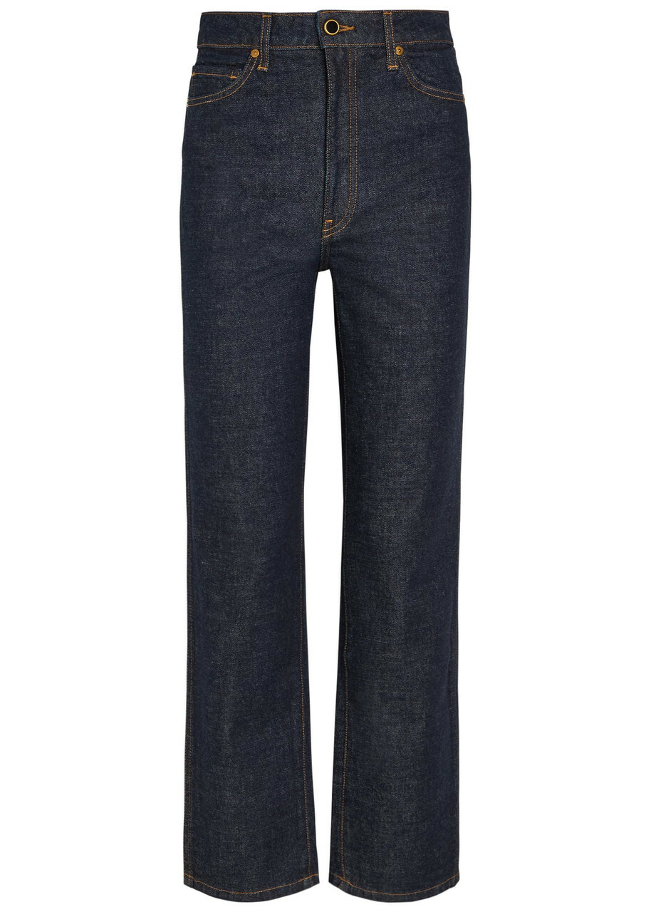 Khaite Abigail Slim Straight-leg Jeans Indigo