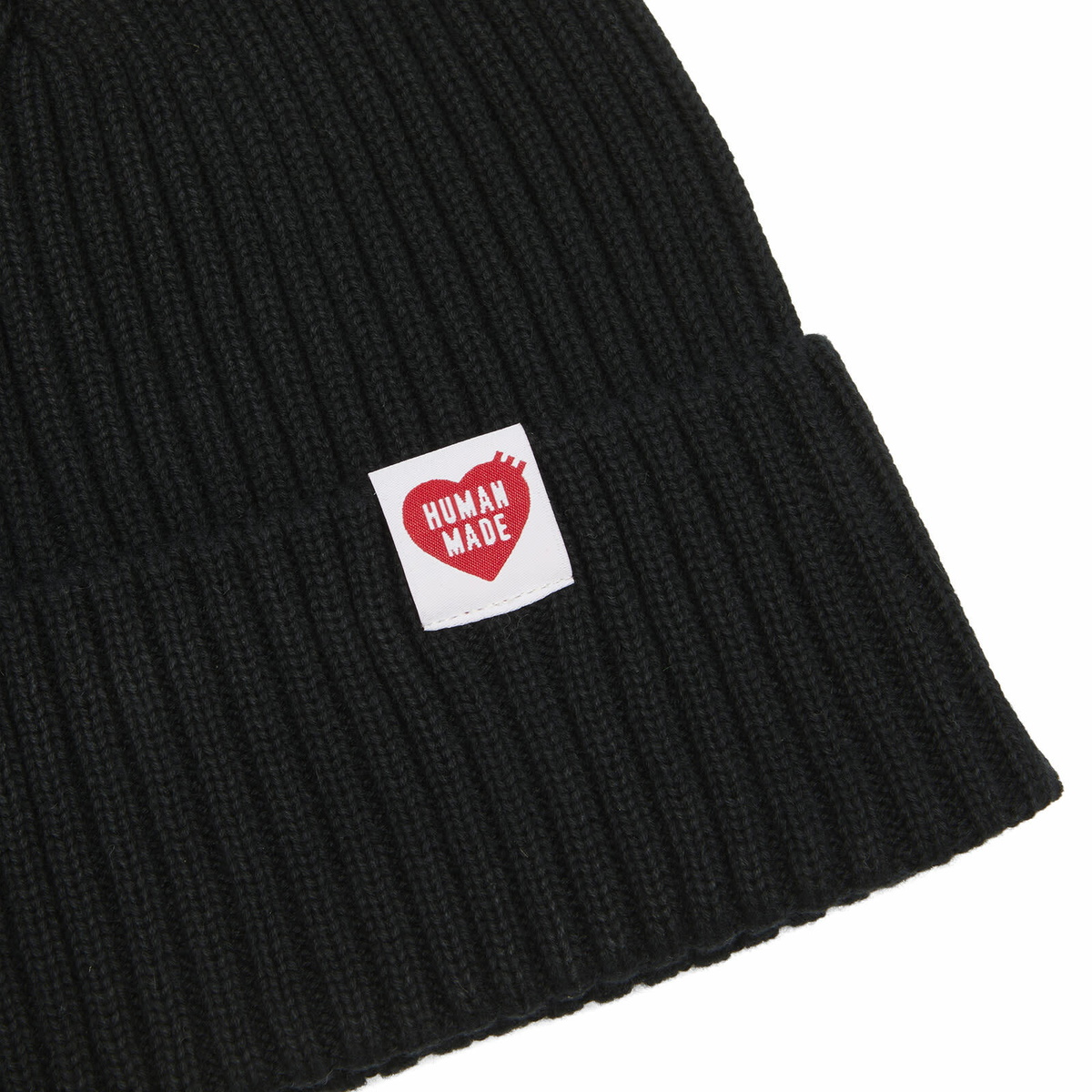 Human Made Men's Cotton Rib Beanie in Black 