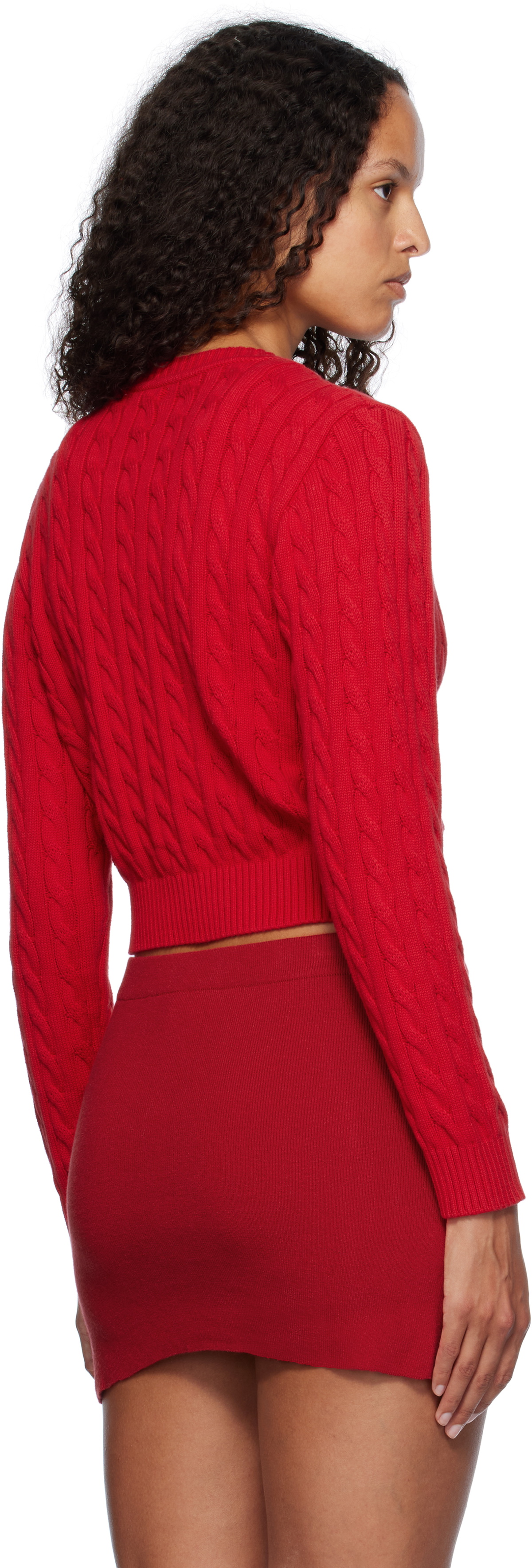 strapless open back dress BABARONI Long Sleeves Plunging V-Neck Velvet Dress with Slit Burgundy, Burgundy / US0 main image 0