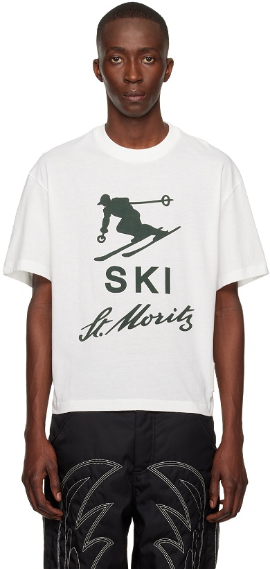 Photo: Bally White Ski St Moritz T-Shirt