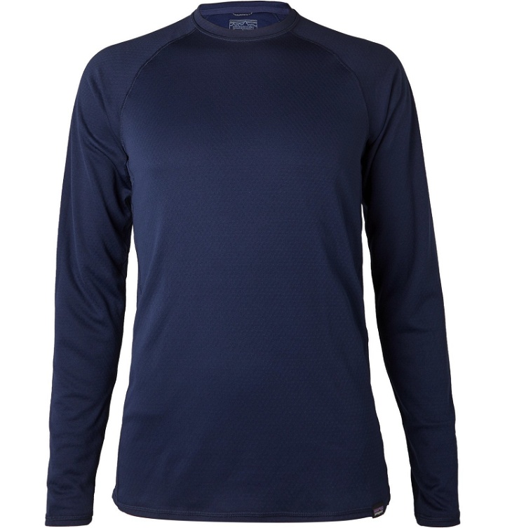 Photo: Patagonia - Capilene Slim-Fit Fleece-Back Jersey T-Shirt - Blue