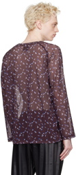 NEEDLES Brown Floral Long Sleeve T-Shirt