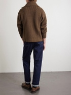 Human Made - Logo-Appliquéd Alpaca Cardigan - Brown