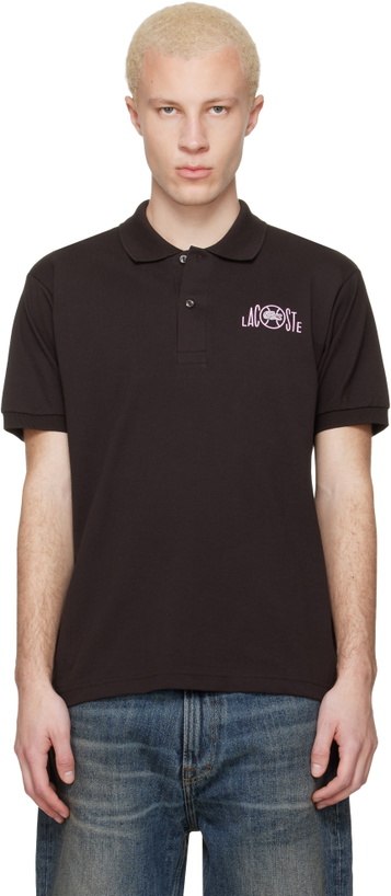 Photo: Lacoste Brown Classic Fit Graphic Branding Polo