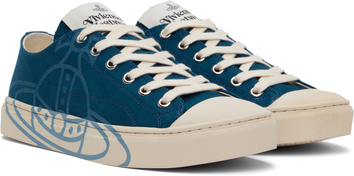 Vivienne Westwood Blue Low Top Plimsoll Sneakers Vivienne