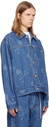 MASTERMIND WORLD Blue Monogram Denim Jacket