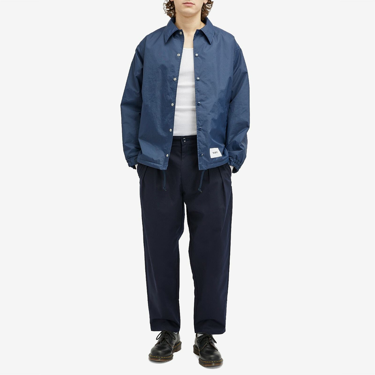 WTAPS Men's 16 Double Pleat Trousers in Navy WTAPS