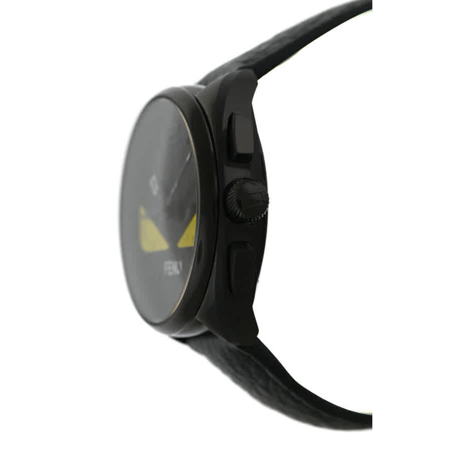 Fendi Momento Bugs Quartz Black Dial Mens Watch Momento Bugs