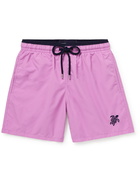 VILEBREQUIN - Moka Embroidered Mid-Length Swim Shorts - Pink