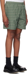 Kijun Green Check Shorts