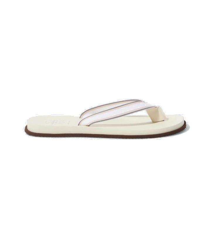 Photo: Brunello Cucinelli Leather thong sandals