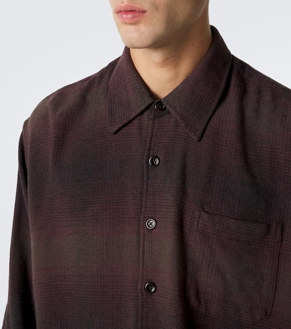 Our Legacy Above checked cotton-blend shirt