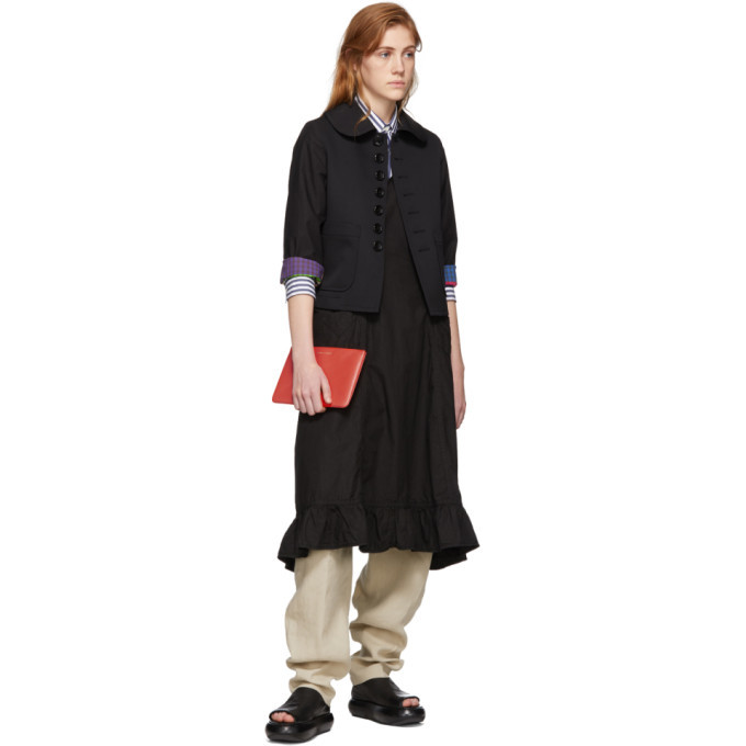 Tricot Comme des Garcons Black Wool Round Collar Jacket Tricot