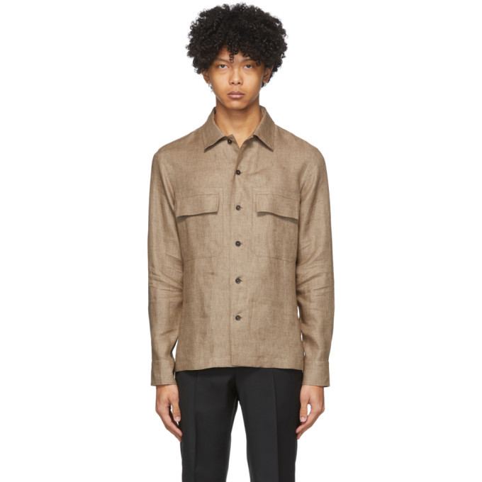 Photo: Ermenegildo Zegna Beige Linen Shirt