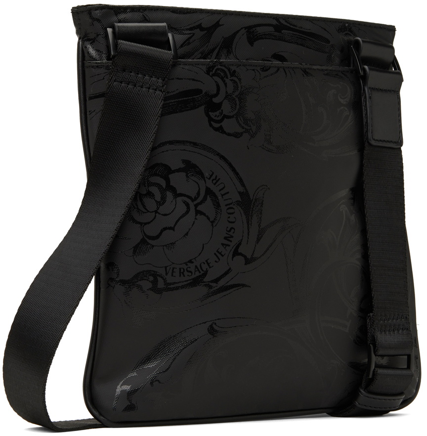 バッグ VERSACE Versace Jeans Couture Black Coated Regalia Baroque Messenger Bag