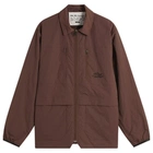 KA_YO_Prototype Men's Insulated Overshirt in Burnt Wine