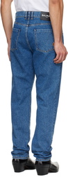 Balmain Blue Straight-Cut Jeans
