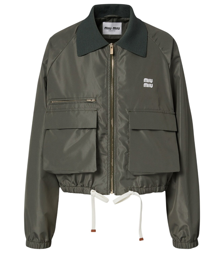 Photo: Miu Miu Logo technical blouson jacket