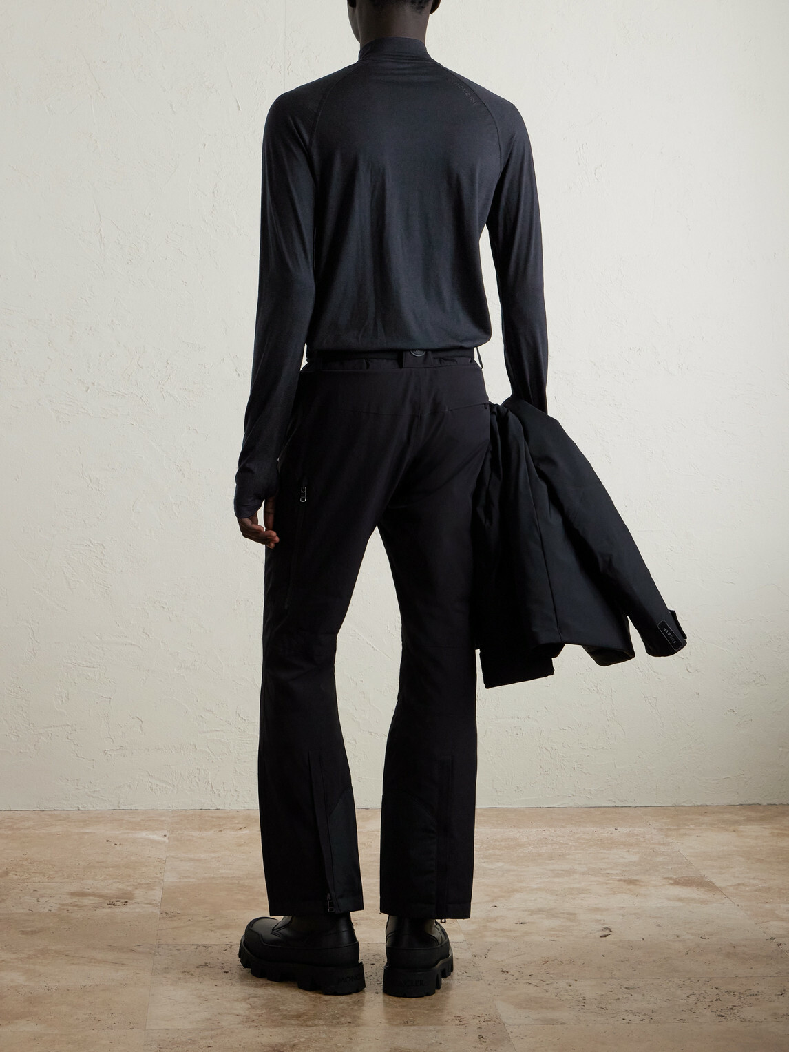Houdini - Desoli Solid Merino™ Half-Zip Ski Base Layer - Black