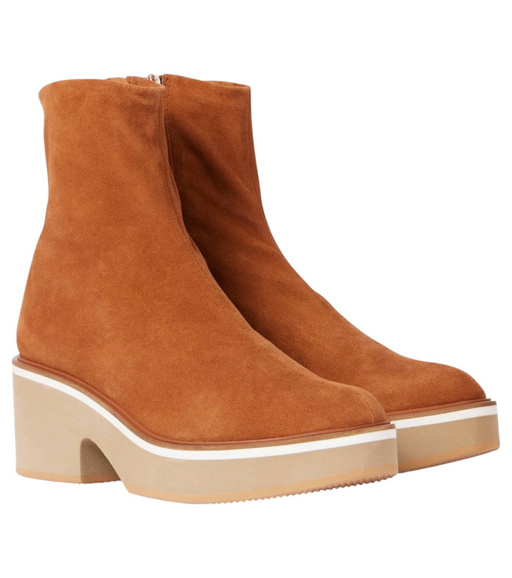 Photo: Clergerie Albane suede platform ankle boots