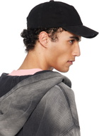We11done Black Distressed Logo Embroidered Cap