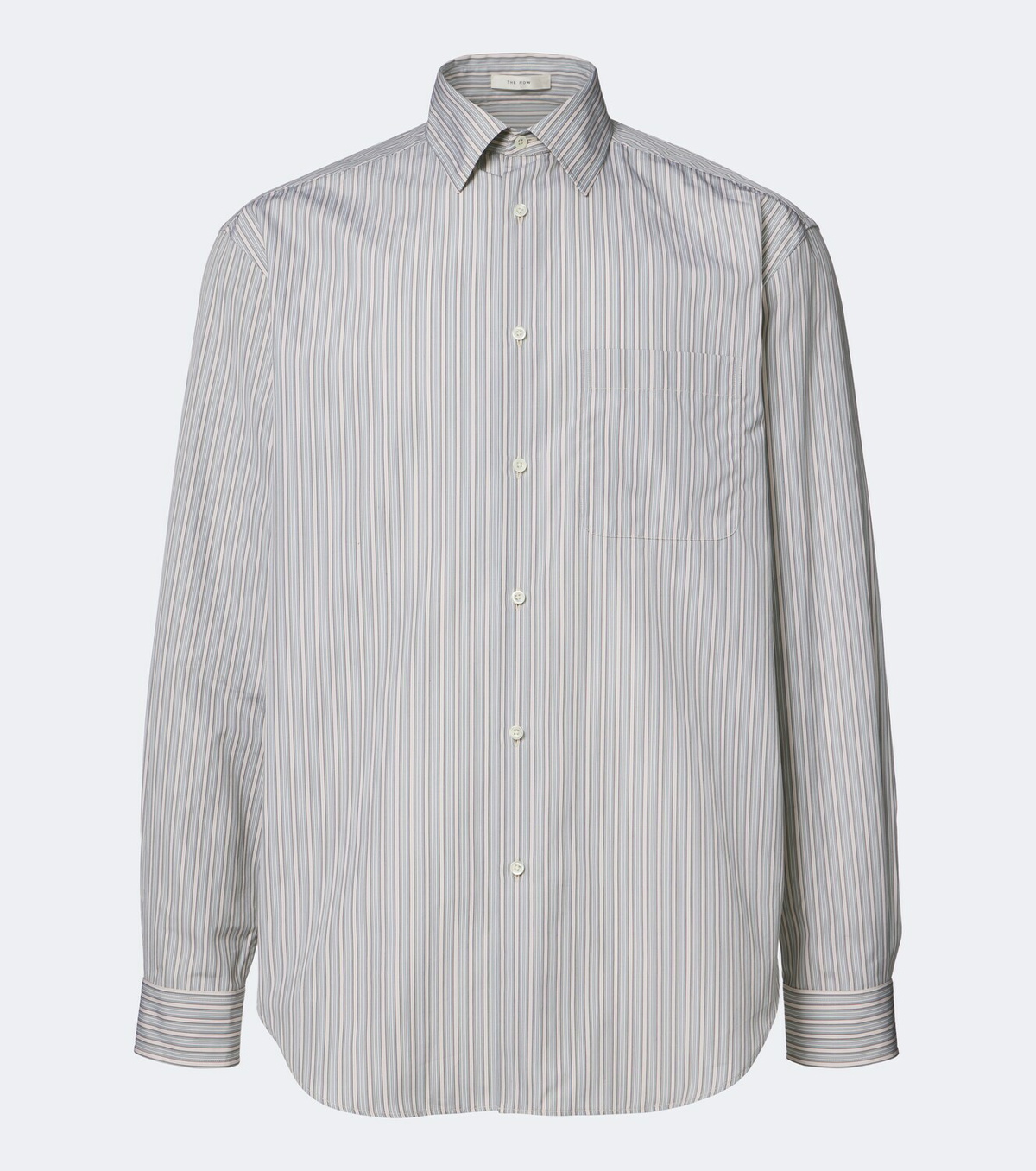 The Row Uday striped cotton poplin shirt