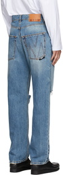 MSGM Blue Contrast Jeans