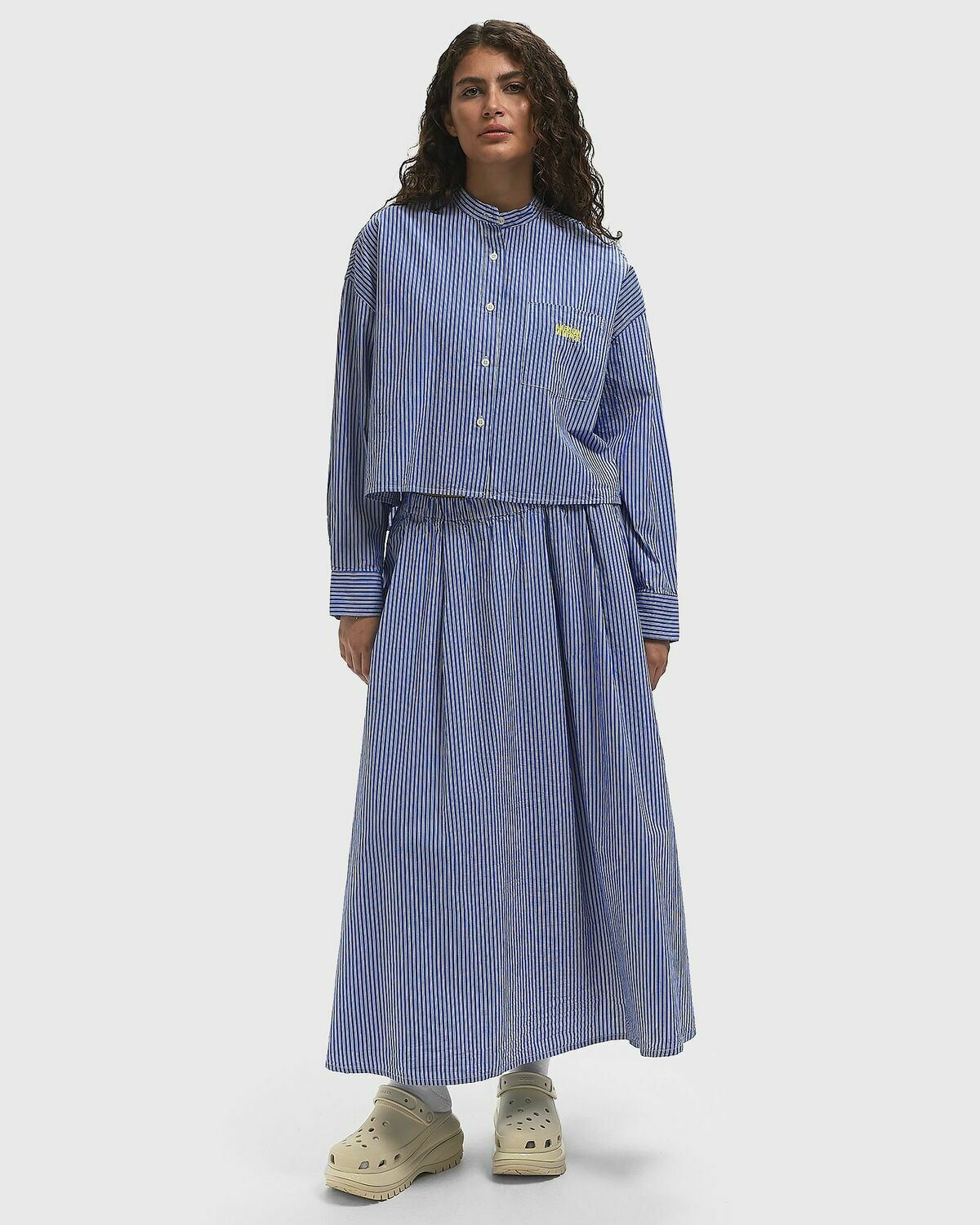 American Vintage JUPE LONGUE RAVEE Blue Womens Skirt