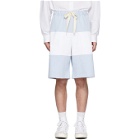 JW Anderson Blue and White Rugby Shorts