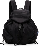 ADER error Black Nylon Flap Backpack