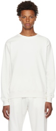 Dries Van Noten White Cotton Sweatshirt