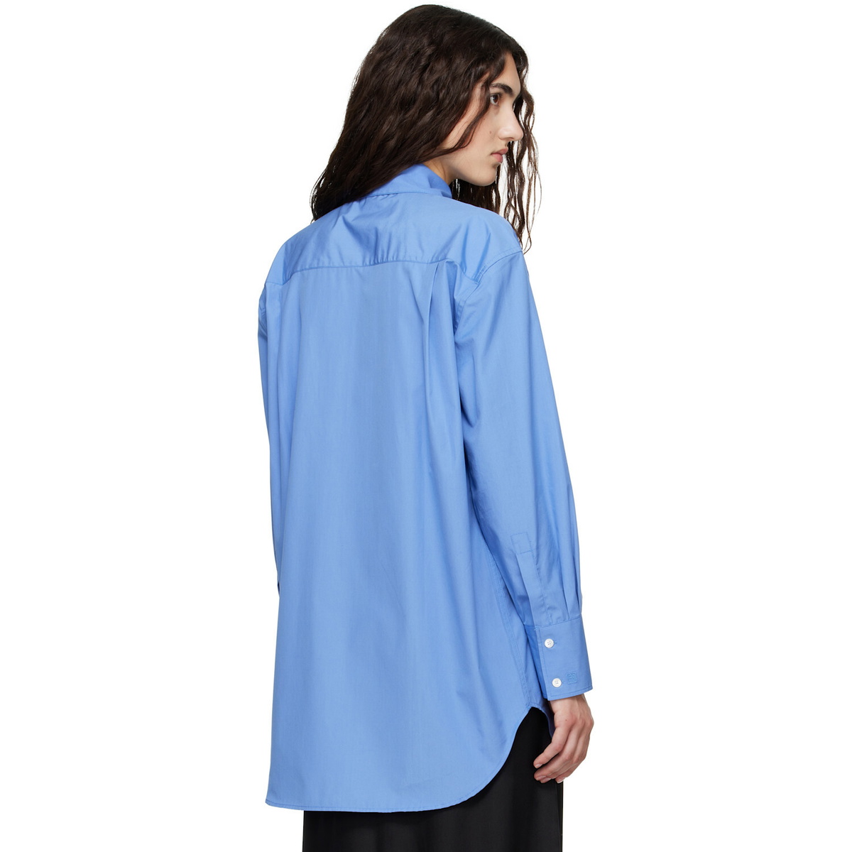 ANINE BING Blue Plaza Shirt